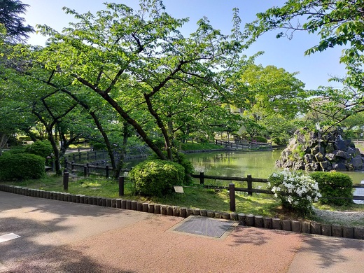 安城公園から 美容室 現場へ