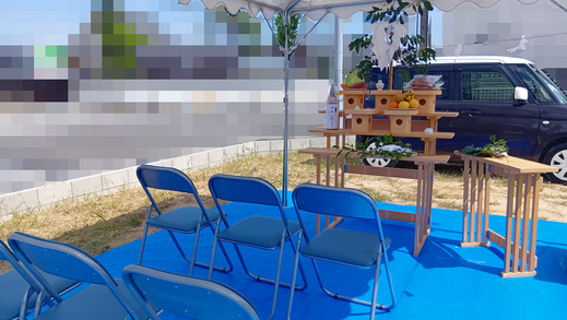 家づくりのはじまり。お客様の地鎮祭に参加しました。