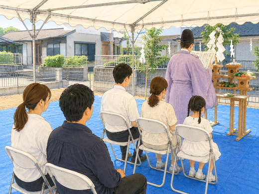  &nbsp; 

 「いよいよ着工です」 
 
もうすぐ新築工事が始まります。 
 
今はまだ何も建っていない土地に、これから少しずつお客様の「家」が形になっていきます。 
 
お客様も「楽しみ」とおっしゃっていました。 
もちろん、私もワクワクしています。 
 
完成したお家で、ご家族みなさまが笑顔で暮らしている姿を楽しみにしながら、ナイスホームのスタッフみんなで心を込めて家づくりを進めていきます。 
 
Ｙ様、この度は地鎮祭、誠におめでとうございます。 
　 
　