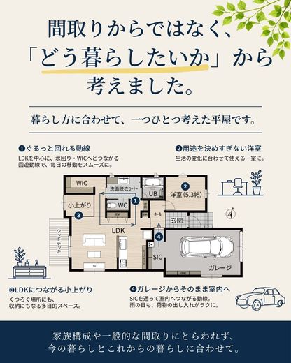 9/12・13開催｜ガレージのある平屋、完成見学会で見てほしい5つのポイント