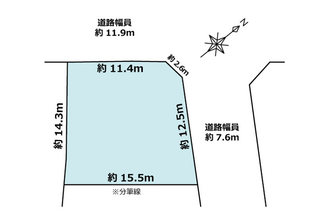 ※色付き部分が本区画になります。